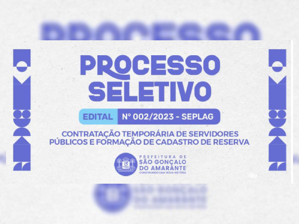 PROCESSO SELETIVO N.º 002/2023 - SEPLAG